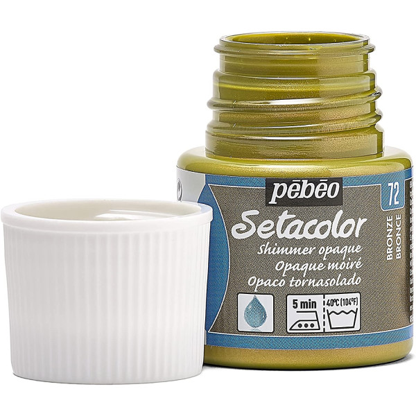 Pot de peinture pour tissu - Textile opaque moiré - Bronze - Pébéo - Setacolor - 45ml