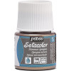 photo-Pot de peinture pour tissu - Textile opaque moiré - Chocolat - Pébéo - Setacolor - 45ml