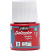photo-Pot de peinture pour tissu - Textile opaque - Rouge - Pébéo - Setacolor - 45ml