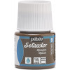photo-Pot de peinture pour tissu - Textile opaque - Chocolat - Pébéo - Setacolor - 45ml