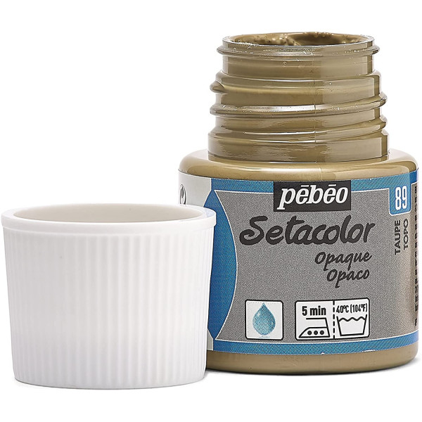 Pot de peinture pour tissu - Textile opaque - Taupe - Pébéo - Setacolor - 45ml