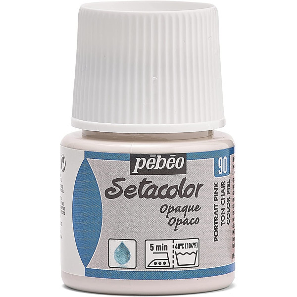 photo-Pot de peinture pour tissu - Textile opaque - Beige rosé - Pébéo - Setacolor - 45ml