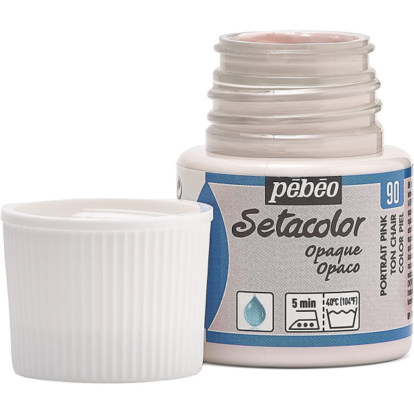 Pot de peinture pour tissu - Textile opaque - Beige rosé - Pébéo - Setacolor - 45ml