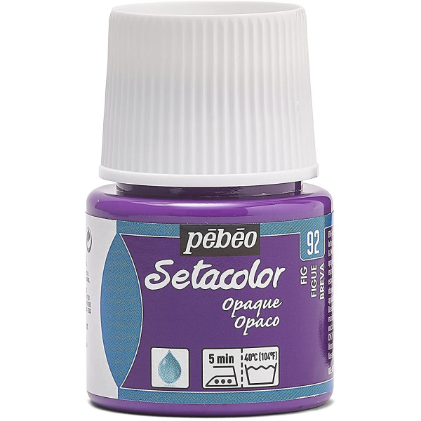 photo-Pot de peinture pour tissu - Textile opaque - Figue - Pébéo - Setacolor - 45ml