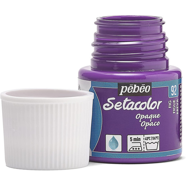Pot de peinture pour tissu - Textile opaque - Figue - Pébéo - Setacolor - 45ml