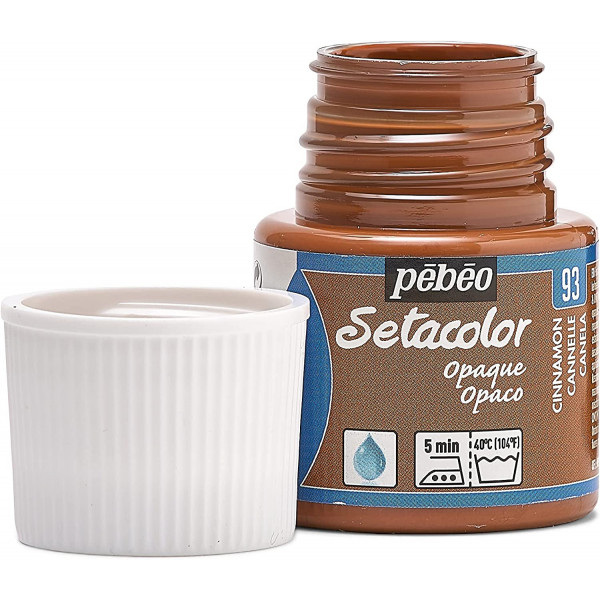 Pot de peinture pour tissu - Textile opaque - Cannelle - Pébéo - Setacolor - 45ml
