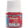 photo-Pot de peinture pour tissu - Effet daim - Rouge - Pébéo - Setacolor - 45ml
