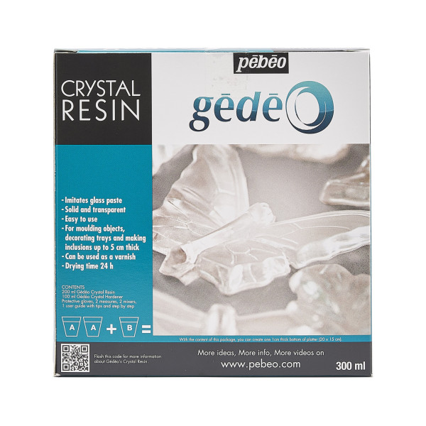 Kit pour résine cristal - Résine époxy - Pébéo Cristal - Moulage - Coulage - 300ml