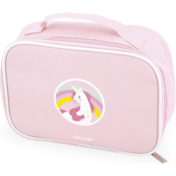 Coffret maquillage - Jouets en bois - Enfant dès 3 ans - Vanity Licorne - 10 accessoires - Janod