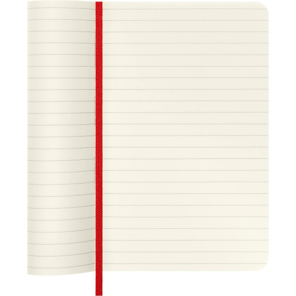 Carnet - 9x14cm - Rouge - 192 pages lignées - Couverture souple - Moleskine