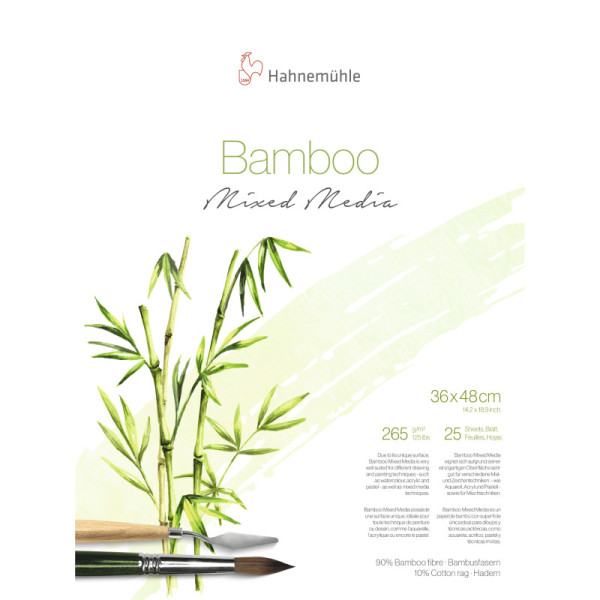 photo-Bloc - Multi techniques - 36x48cm - 25 feuilles - 265g - Fibres bambou - Hahnemühle