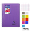 Cahier - A4 (21x29,7cm) - Grands carreaux - 160 pages - couverture en polypro - à spirale - Clairefontaine - Koverbook