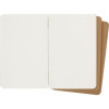 3 carnets - 9x14cm - Kraft - 80 pages blanches - Couverture souple - Moleskine
