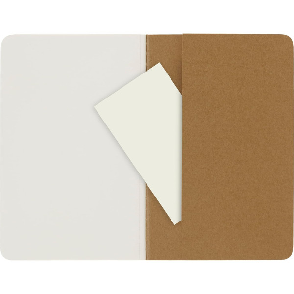 3 carnets - 9x14cm - Kraft - 80 pages blanches - Couverture souple - Moleskine