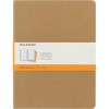 photo-3 carnets - 19x25cm - Kraft - 120 pages lignées - Couverture souple - Moleskine