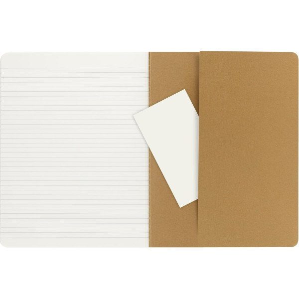 3 carnets - 19x25cm - Kraft - 120 pages lignées - Couverture souple - Moleskine