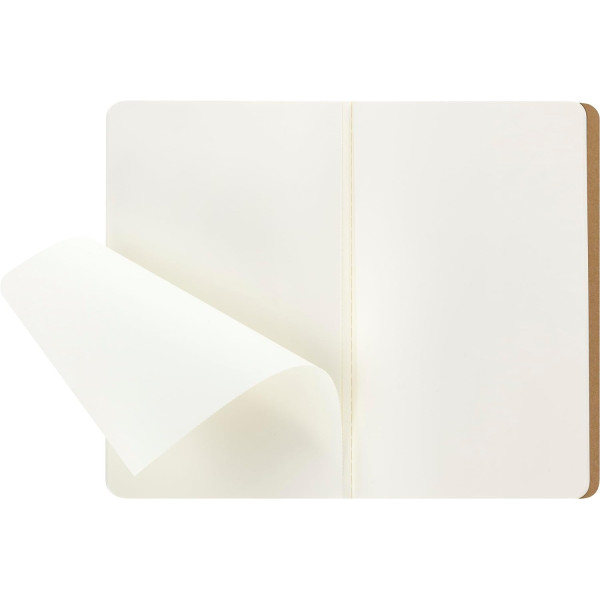 3 carnets - 19x25cm - Kraft - 120 pages blanches - Couverture souple - Moleskine