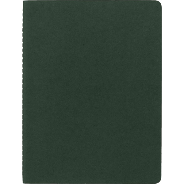 3 carnets - 19x25cm - Vert - 120 pages blanches - Couverture souple - Moleskine