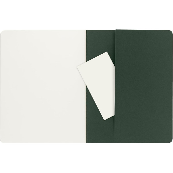 3 carnets - 19x25cm - Vert - 120 pages blanches - Couverture souple - Moleskine
