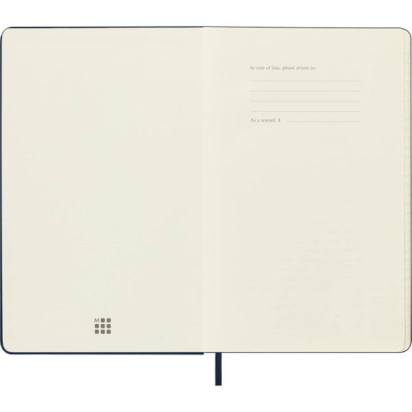 Carnet - 13x21cm - Bleu - 240 pages lignées - Couverture rigide - Moleskine