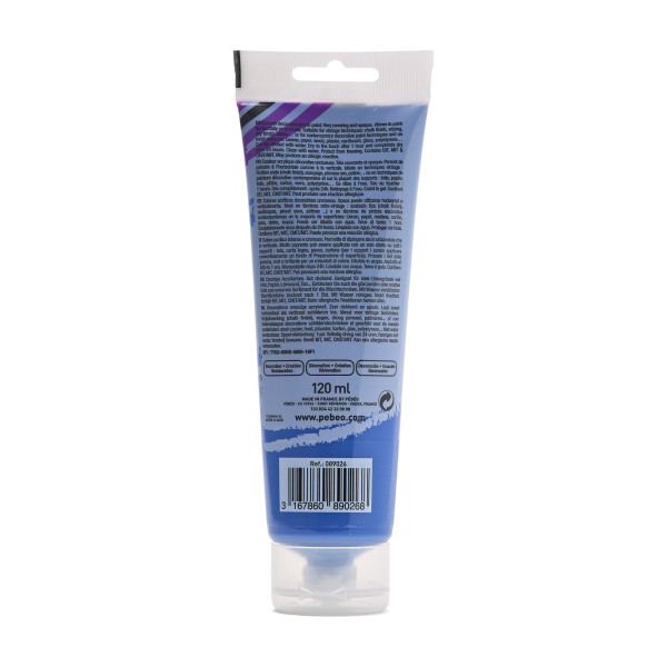 Peinture acrylique - Bleu marine - Mat - 26 - Multi-supports - DécoCrème - Pébéo - 120ml