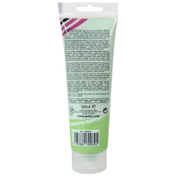 Peinture acrylique - Vert clair - Mat - 30 - Multi-supports - DécoCrème - Pébéo - 120ml