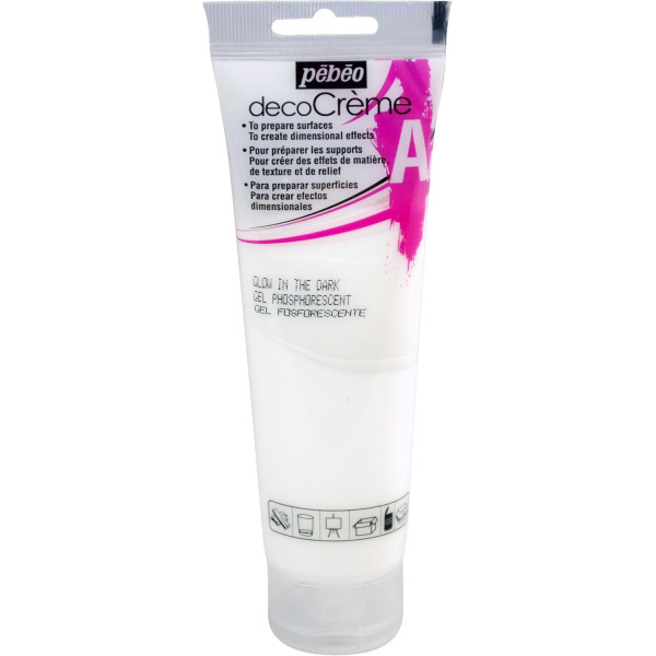 photo-Médium - Peinture acrylique - Gel phosphorescent - DécoCrème - Pébéo - 120ml