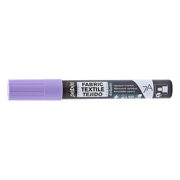 photo-Marqueur - Feutre - Textile - Violet pastel - Setacolor - Pébéo - Pointe ronde - 4 mm