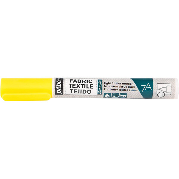 photo-Marqueur - Feutre - Textile clair - Jaune - Setacolor - Pébéo - Pointe pinceau - 1 mm