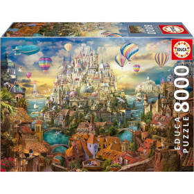 photo-Puzzle - La ville des rêves - 8000 pièces - 192x136cm - Dès 14 ans - Educa