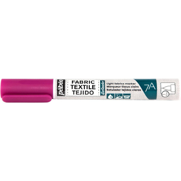 photo-Marqueur - Feutre - Textile clair - Rose foncé - Setacolor - Pébéo - Pointe pinceau - 1 mm