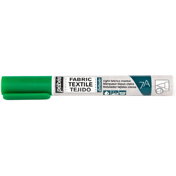 Marqueur - Feutre - Textile clair - Vert - Setacolor - Pébéo - Pointe pinceau - 1 mm