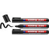 photo-Marqueurs - Noir - Indélébile - Permanent - Mine biseautée 1-5mm - Lot de 3 - Edding 330