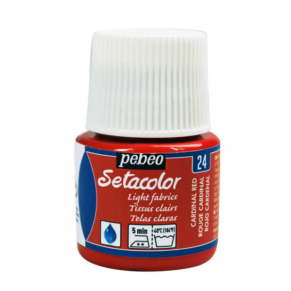 Coffret - Peinture pour tissus clairs - Pébéo - Setacolor - 6 pots