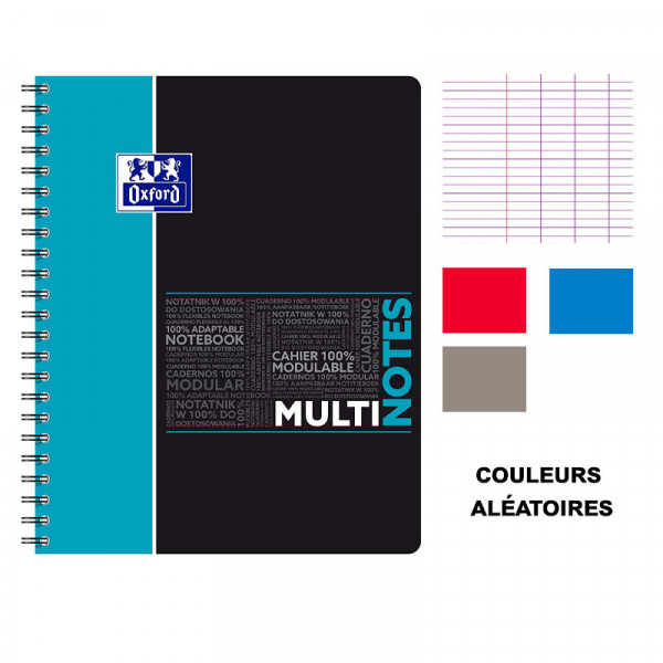 Cahier - A4 (21x29,7cm) - Grands carreaux - 160 pages - couverture en polypro - à spirale - Oxford