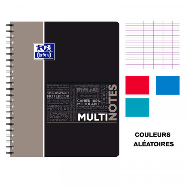 Cahier - A4 (21x29,7cm) - Grands carreaux - 160 pages - couverture en polypro - à spirale - Oxford