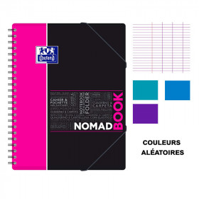 Cahier - A4 (21x29,7cm) - Grands carreaux - 160 pages - couverture en polypro - à spirale - Oxford - NomadBook | Artmania