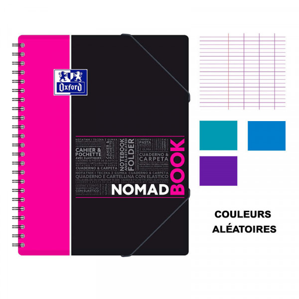 Cahier - A4 (21x29,7cm) - Grands carreaux - 160 pages - couverture en polypro - à spirale - Oxford - NomadBook | Artmania
