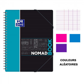Cahier - A4 (21x29,7cm) - Grands carreaux - 160 pages - couverture en polypro - à spirale - Oxford - NomadBook