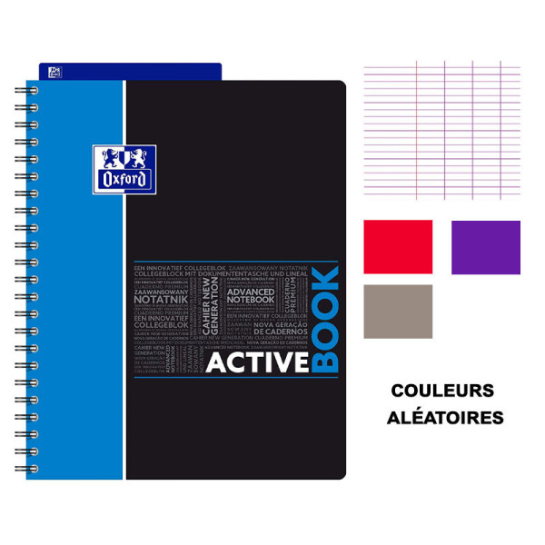 Cahier - A4 (21x29,7cm) - Grands carreaux - 160 pages - couverture en polypro - à spirale - Oxford