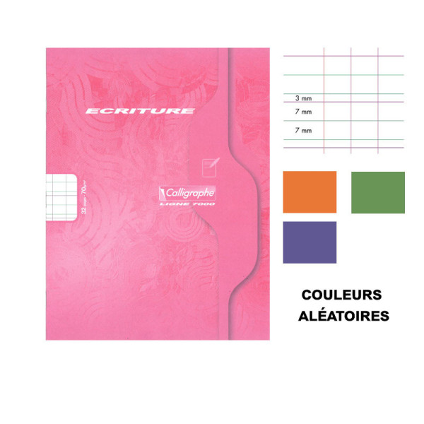 Cahier - 17x22(cm) - DL 3mm - 32 pages - couverture en carton - sans spirale - Clairefontaine - Calligraphe