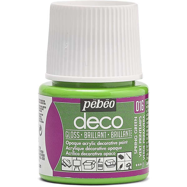 photo-Peinture acrylique - Vert printemps - Brillant - Pébéo - Déco - 45ml