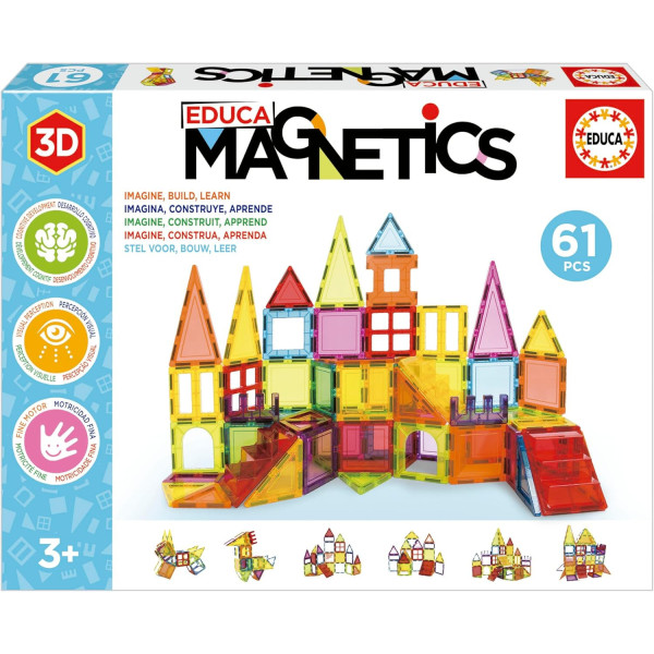 photo-Jeu de construction - Magnetics - Enfant - Dès 5 ans - 61 pièces - Educa