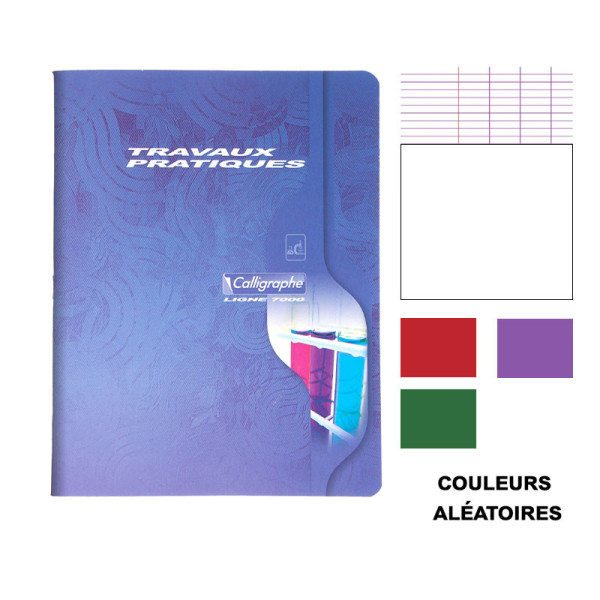 Cahier de travaux pratiques - 17x22(cm) - 96 pages - couverture en carton - sans spirale - Clairefontaine - Calligraphe
