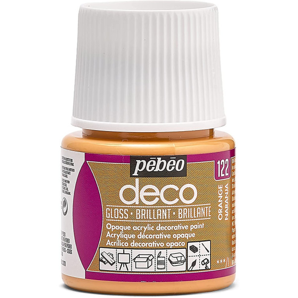 photo-Peinture acrylique - Orange - Brillant - Pébéo - Déco - 45ml