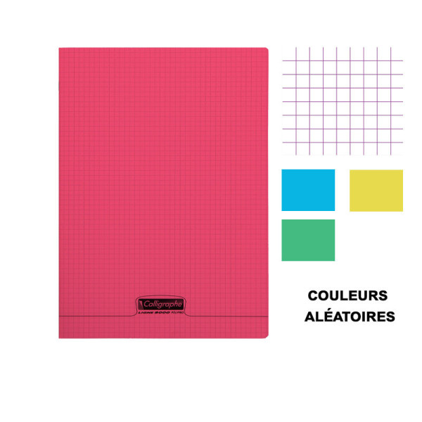 Cahier - 17x22(cm) - Petits carreaux - 96 pages - couverture en polypro - sans spirale - Clairefontaine - Calligraphe