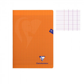 Cahier - 17x22(cm) - Grands carreaux - 96 pages - couverture en polypro - sans spirale - Clairefontaine - Mimesys | Artmania