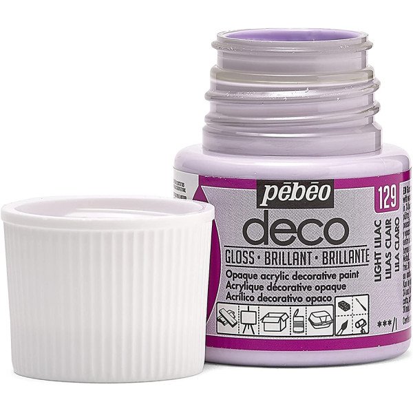 Peinture acrylique - Lilas clair - Brillant - Pébéo - Déco - 45ml