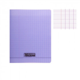Cahier - 17x22(cm) - Grands carreaux - 96 pages - couverture en polypro - sans spirale - Clairefontaine - Calligraphe