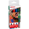 photo-4 marqueurs - Bleu, noir, rouge, vert - Indélébile - Permanent - Pointe biseautée 1-5mm - Edding 330